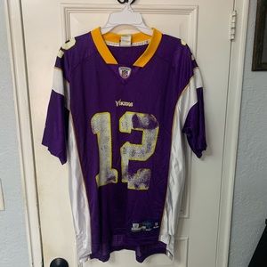 Vintage 2000’s NFL Minnesota Vikings #12 Percy Harvin Reebok Jersey